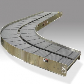 Dual Lane Modular Plastic Belt Incline Conveyor